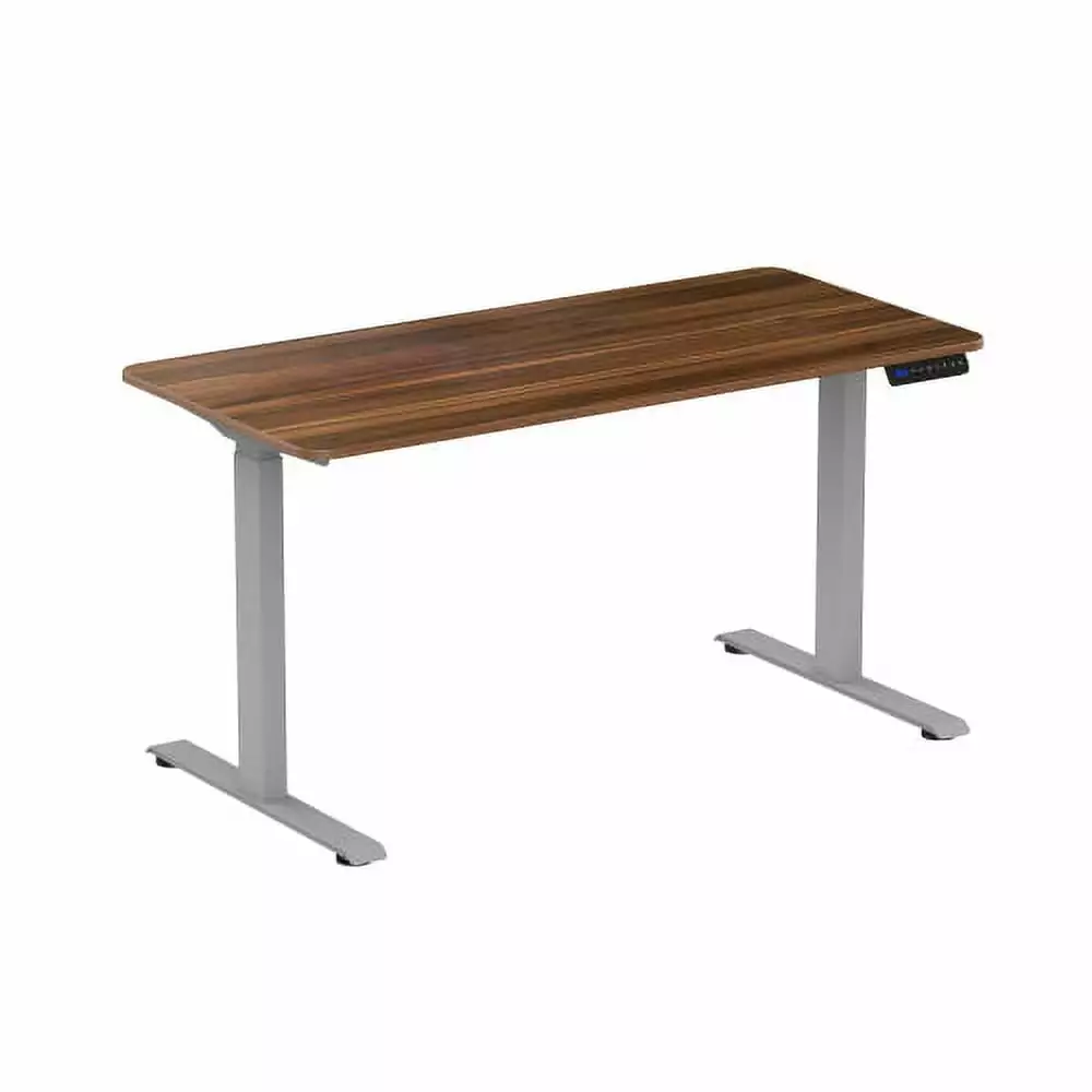 Electric Standing Desk Dual Motor Height Adjustable Sit Stand Desk USB Charge Silver Grey Super Dope