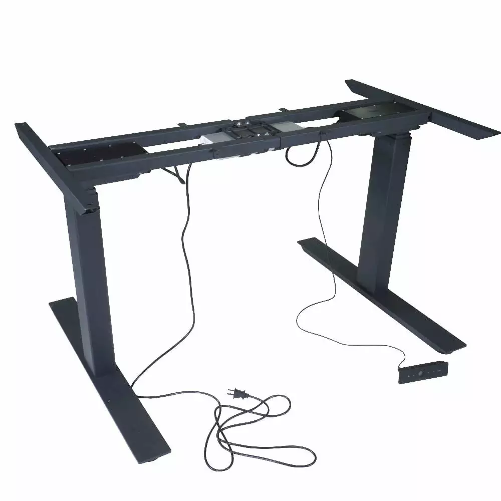 Titan Dual Motor Electric Adjustable Base Height Sit-Stand Standing Desk Frame 50H 63W Titan Fitness