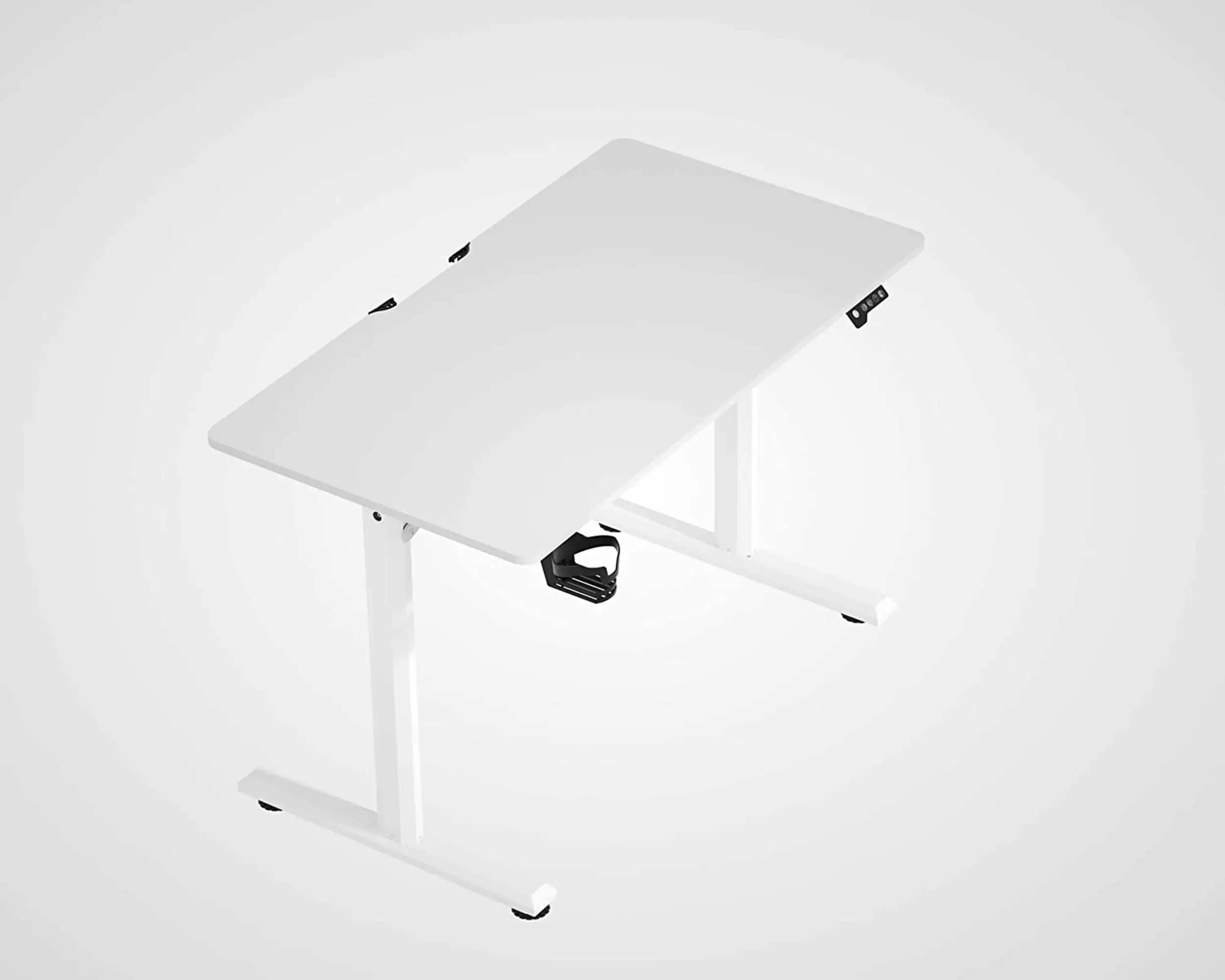 MSW Electric Standing Desk 110x60 cm Steel Adjustable Height Desk Ultra Quiet Motor White TOYTEXX