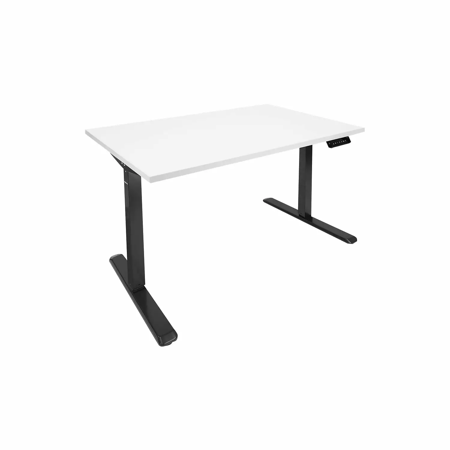 Mount-It 47W 30-49H Adjustable Standing Electric Sit-Stand Desk Memory White Black Transform Partners