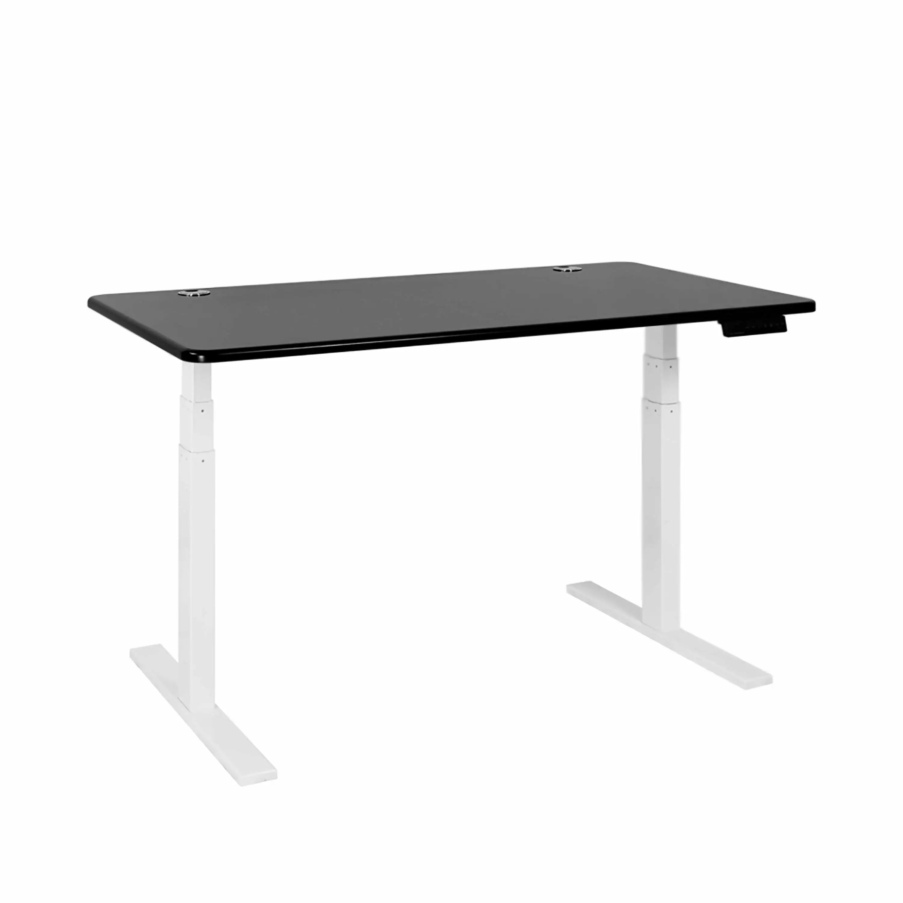 Vifah SmartDesk Adjustable Classic Metal Standing Desk White and Black Electric Height Adjustable Workstation