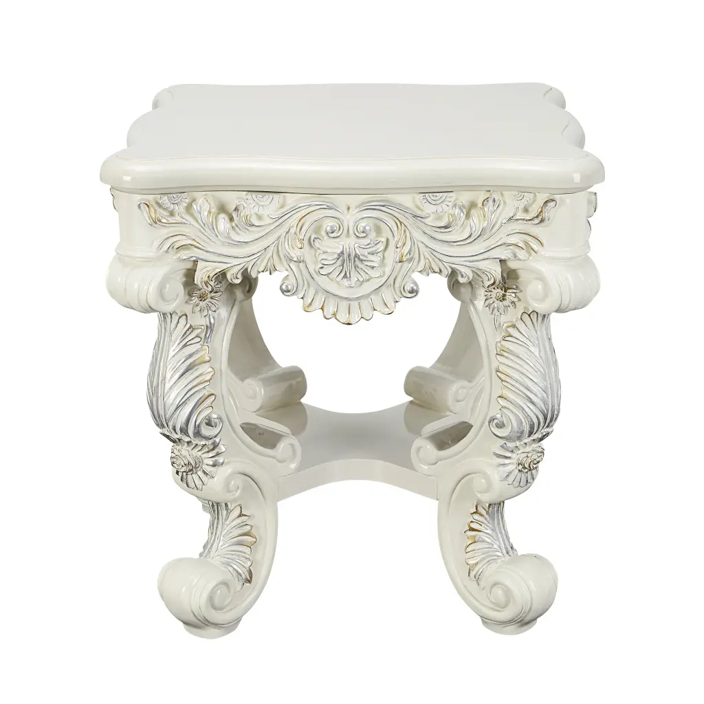Adara End Table Antique White Finish LV01218 Antique White MDF acme onsite store