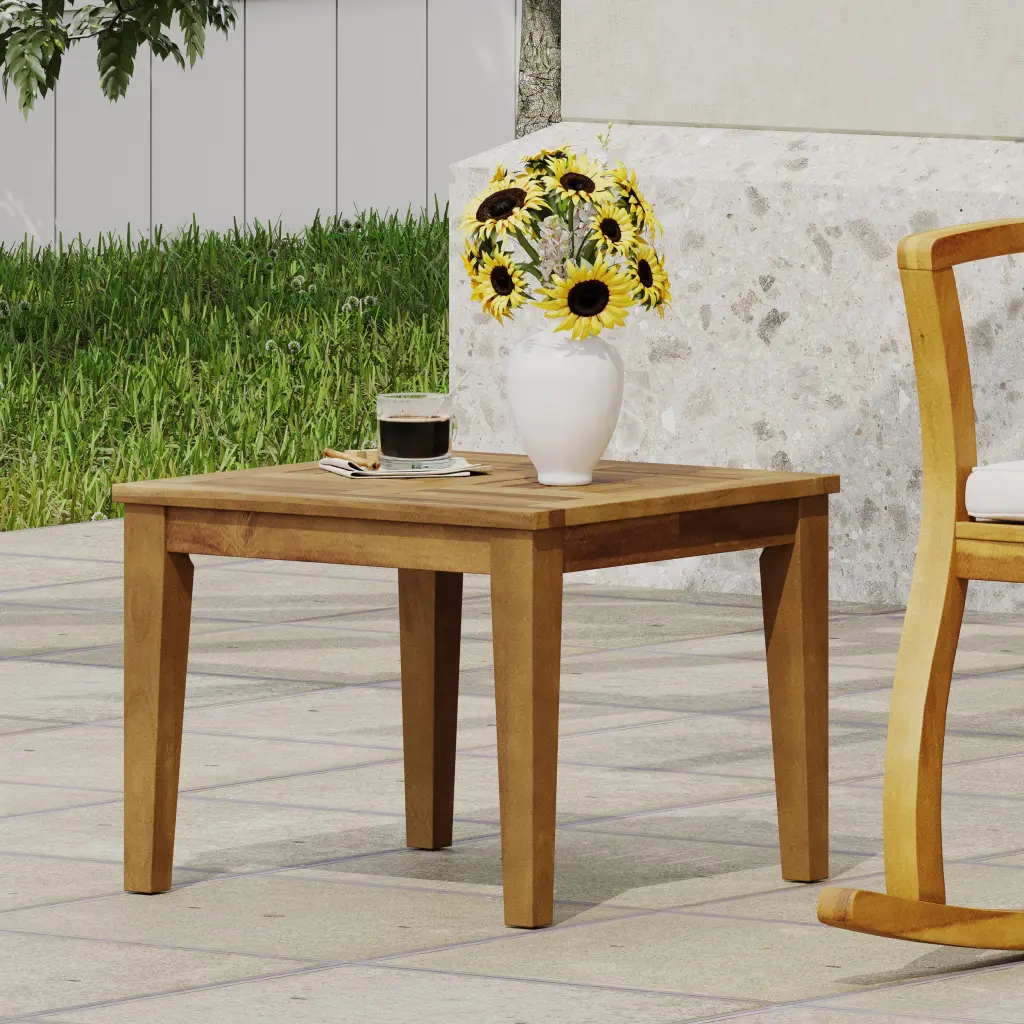 Hampton Wood Side Table Natural Wood End Table Nightstand nh-sunfay