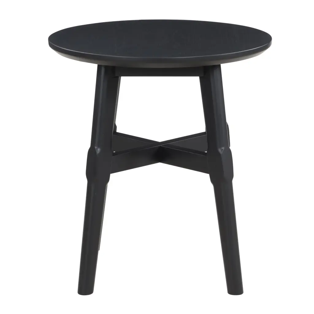 Oslo End Table Black Black Wood steve silver furniture