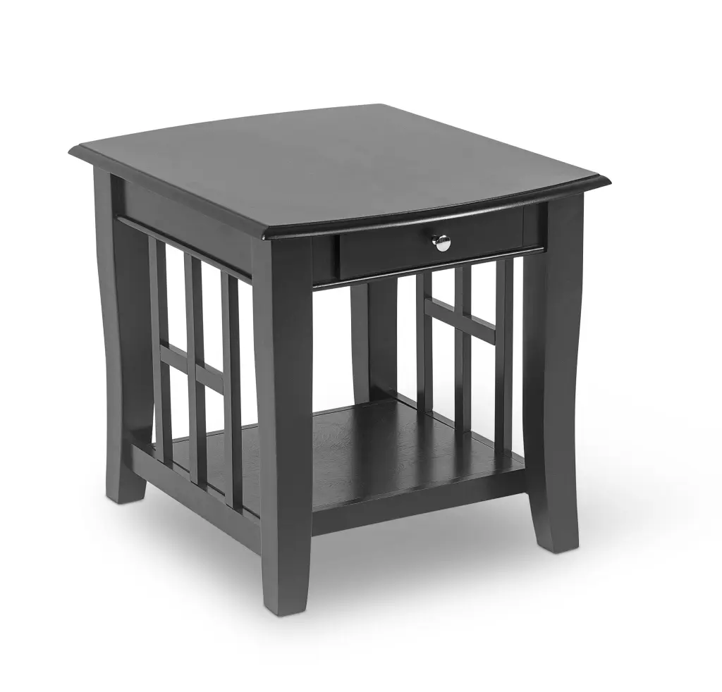 Timeless Styling Occasional Table Ebony Finish Cost-effective steve silver furniture