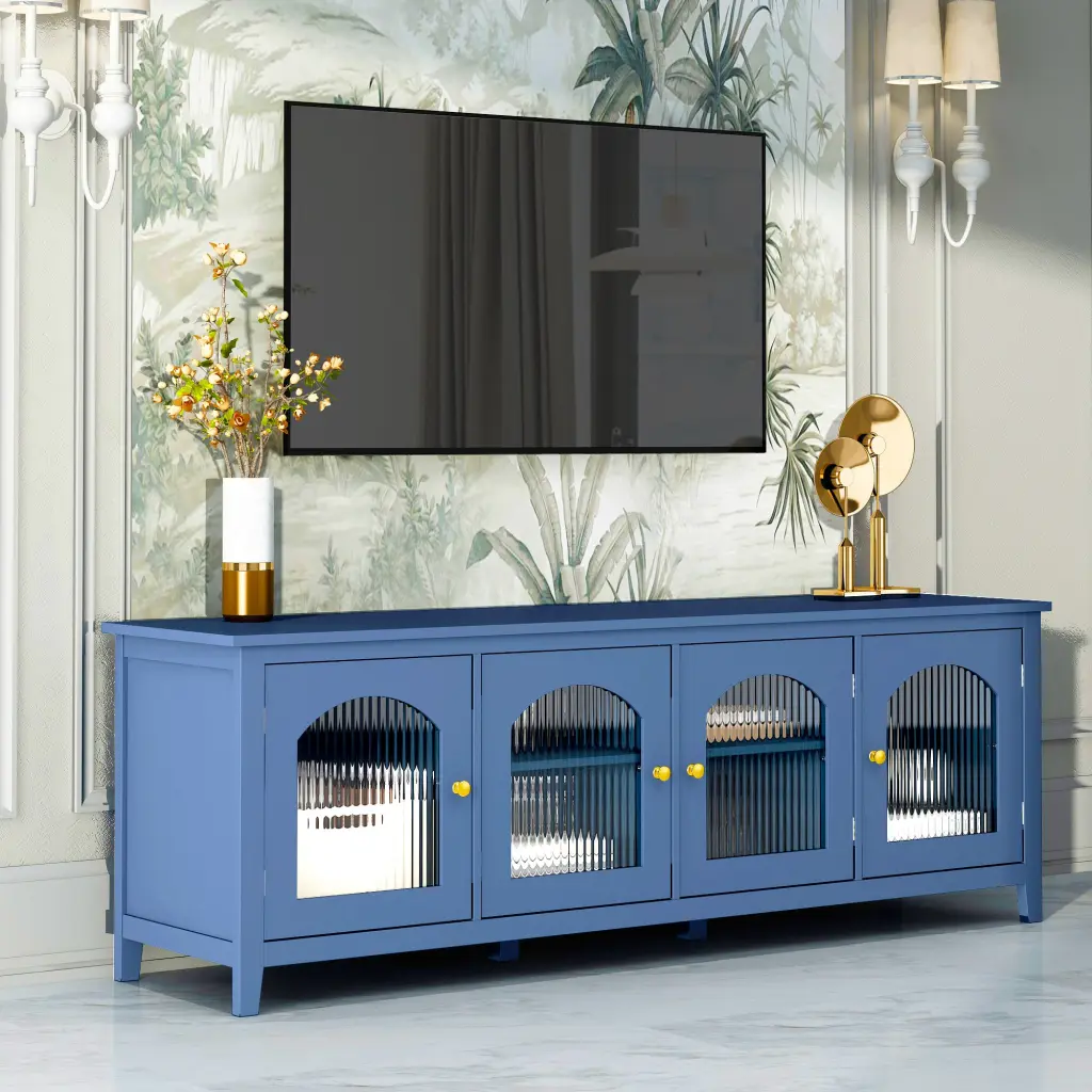 71 Inch Chic TV Cabinet Entertainment Center TV Stand Console Table jxy furniture