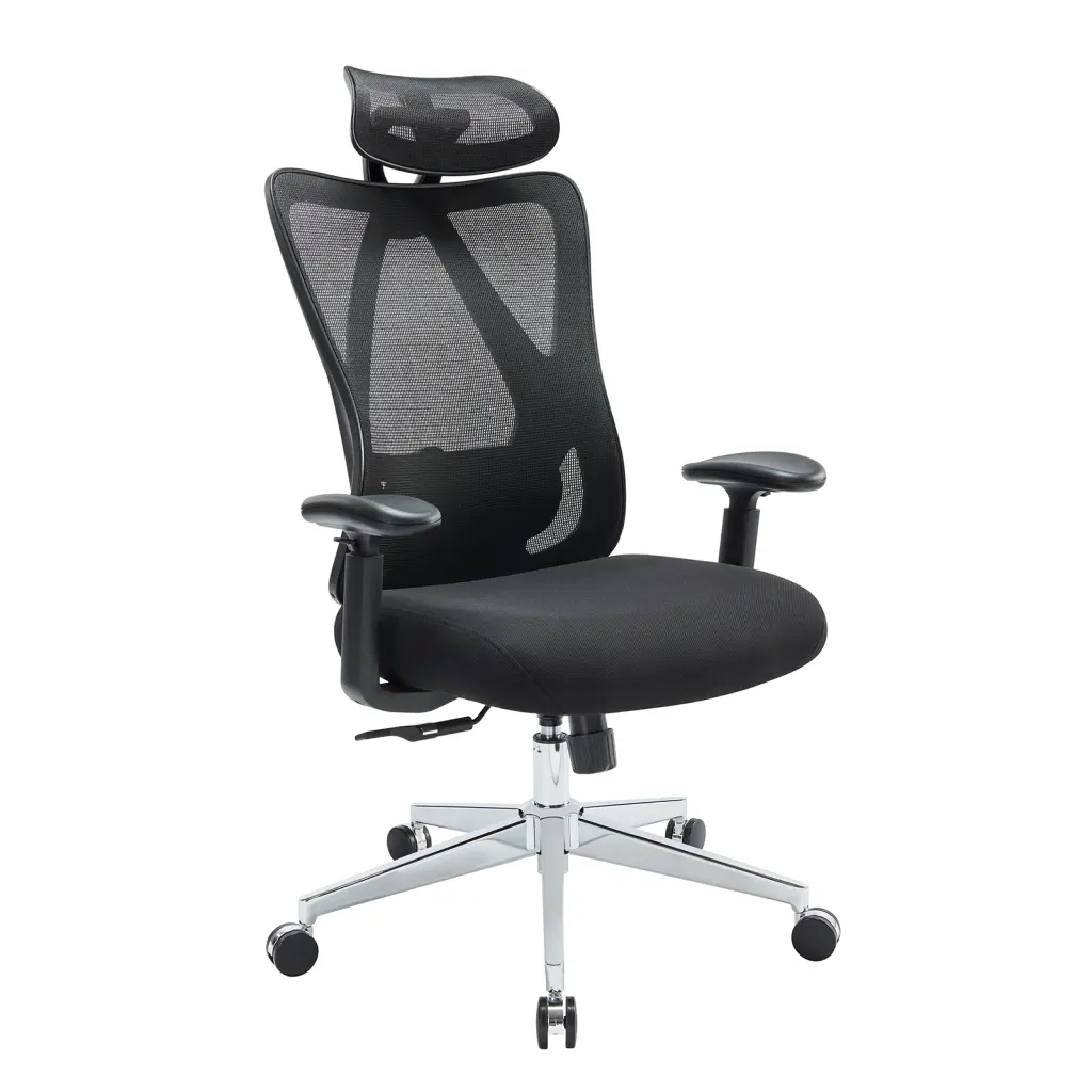 Sweetcrispy High Back Ergonomic Office Chair Adjustable Headrest And Wheels w2201