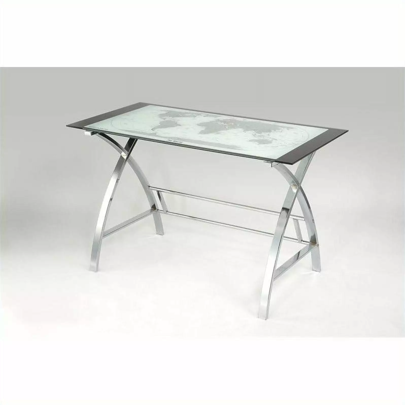 Bowery Hill Curved X-Sided Computer Desk Ergonomic Workspace