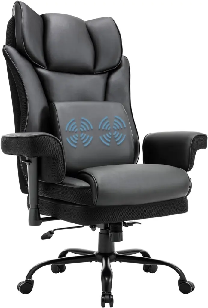 High Back Office Chair 400Lbs Capacity Ergonomic Executive Rocking Desk Chair vanbow