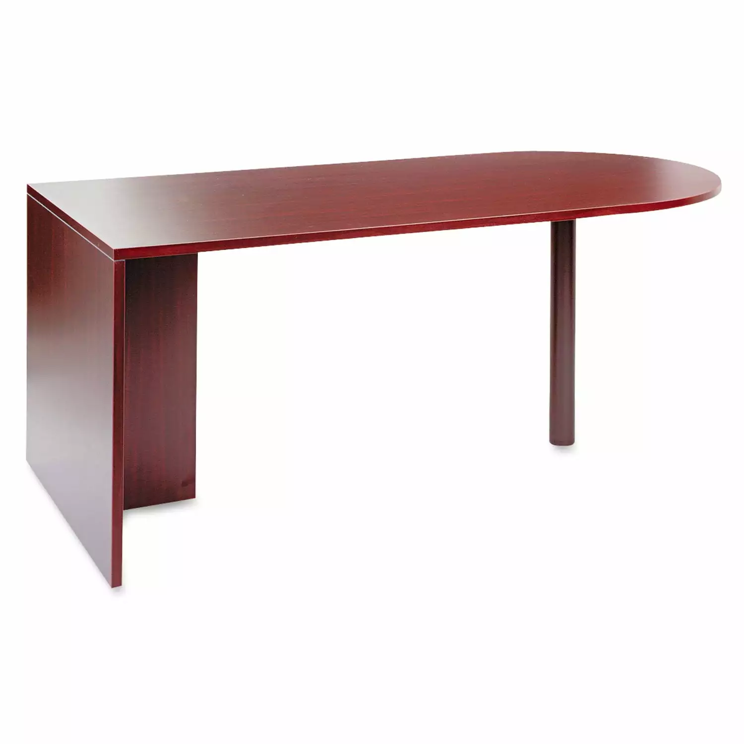 Alera Valencia Series D-Top Desk 71 x 35.5 x 29.63 - Mahogany Finish