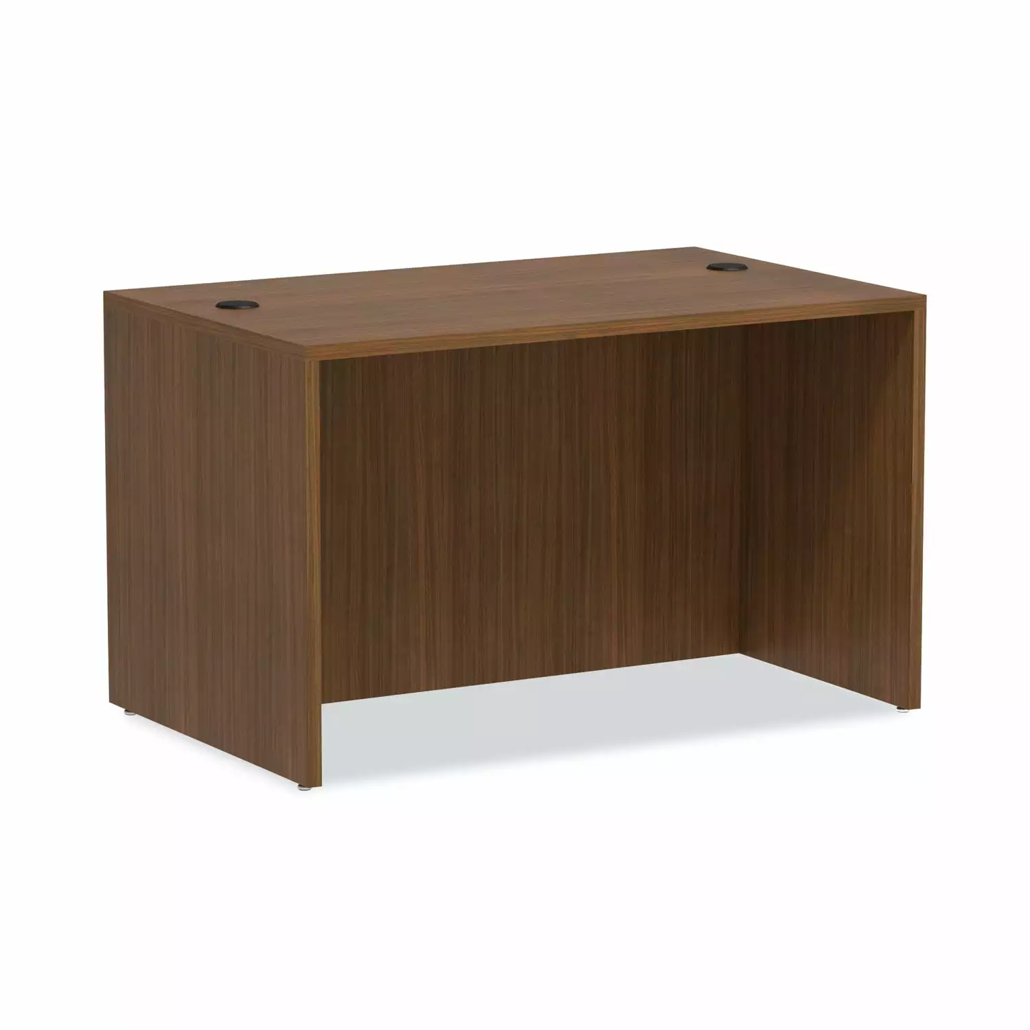 Alera Valencia Series Straight Front Desk Shell Modern Walnut Office Desk