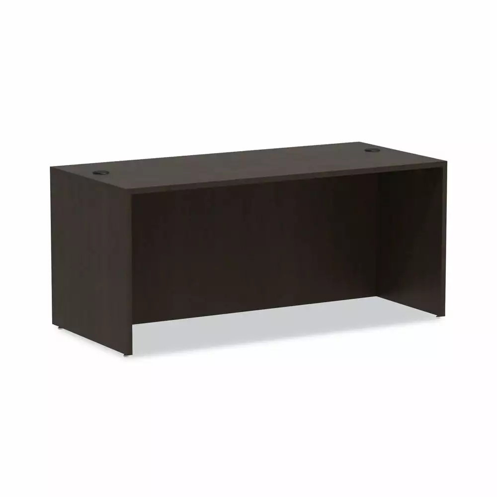 Alera Valencia Series Straight Front Desk Shell 65 x 29.5 x 29.63 Espresso Office Desk