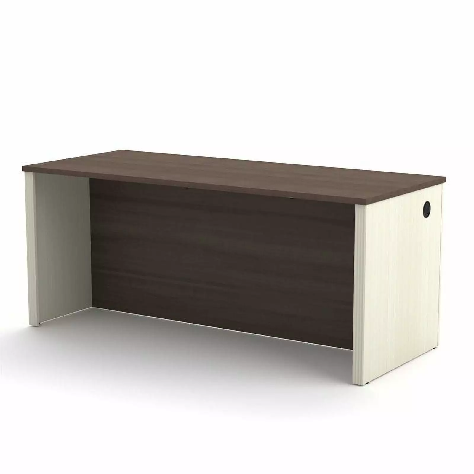 Atlin Designs Executive Desk White Chocolate and Antigua Modern Office