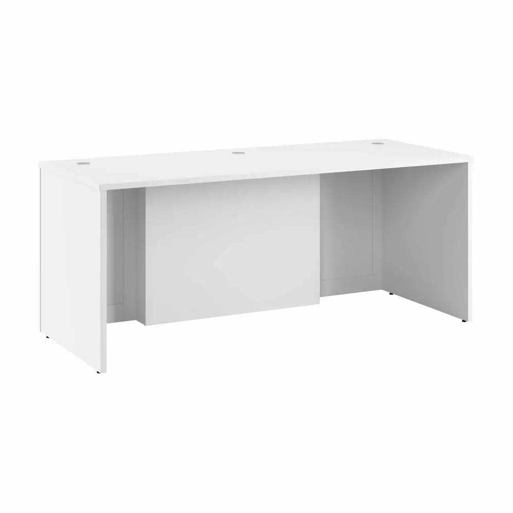 Hampton Heights 72W Executive Desk White Engineered Wood BBF