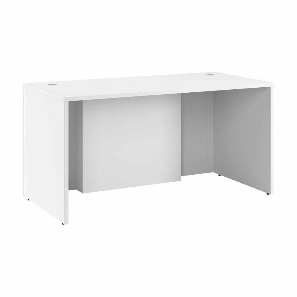 Hampton Heights 60W x 30D Executive Desk White Engineered Wood Bush Business Furniture
