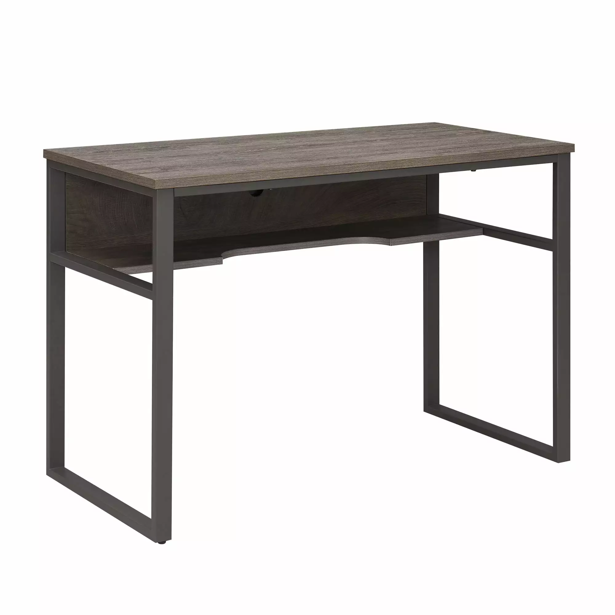 Leick Home Kona Desk Corojo and Gunmetal Gray Modern Office Design House