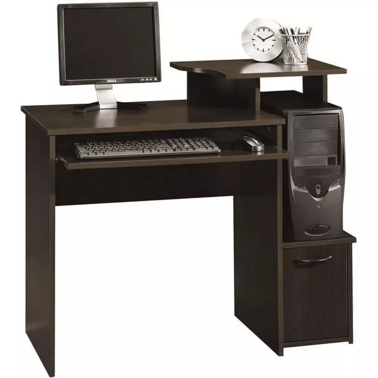 Optimized Beginnings Computer Desk Cinnamon Cherry Woodgrain Finish High-End Office Aesthetics FHWM2