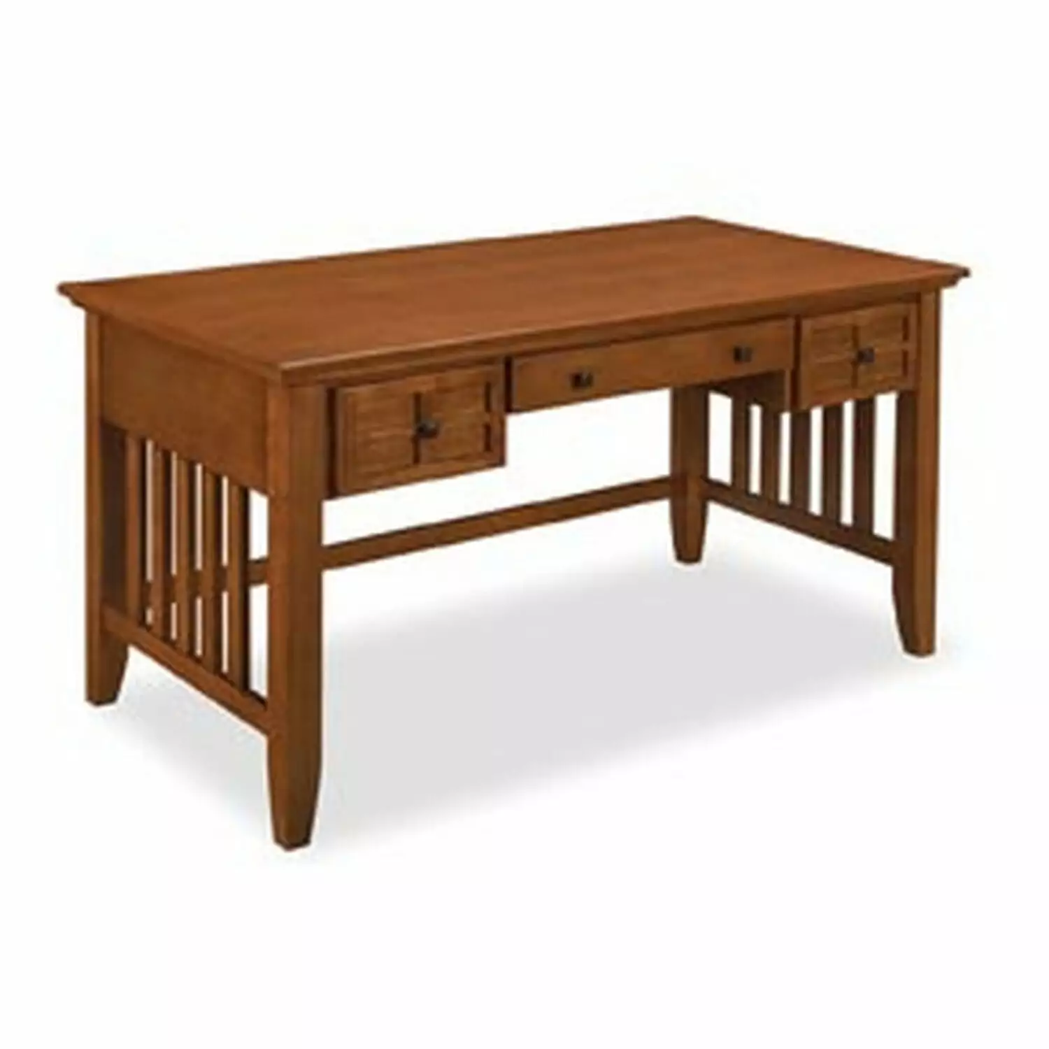 Homestyles Arts & Crafts Brown Executive Desk - Traditional Style Office Desk