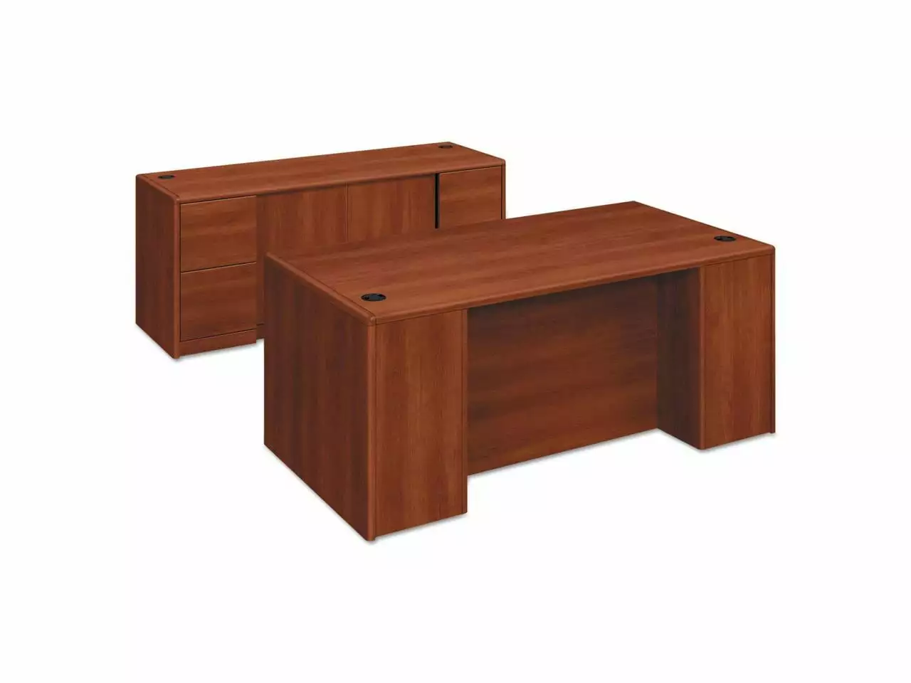 10700 Double Pedestal Desk Full Pedestals 72w X 36d Cognac Office Furniture HON