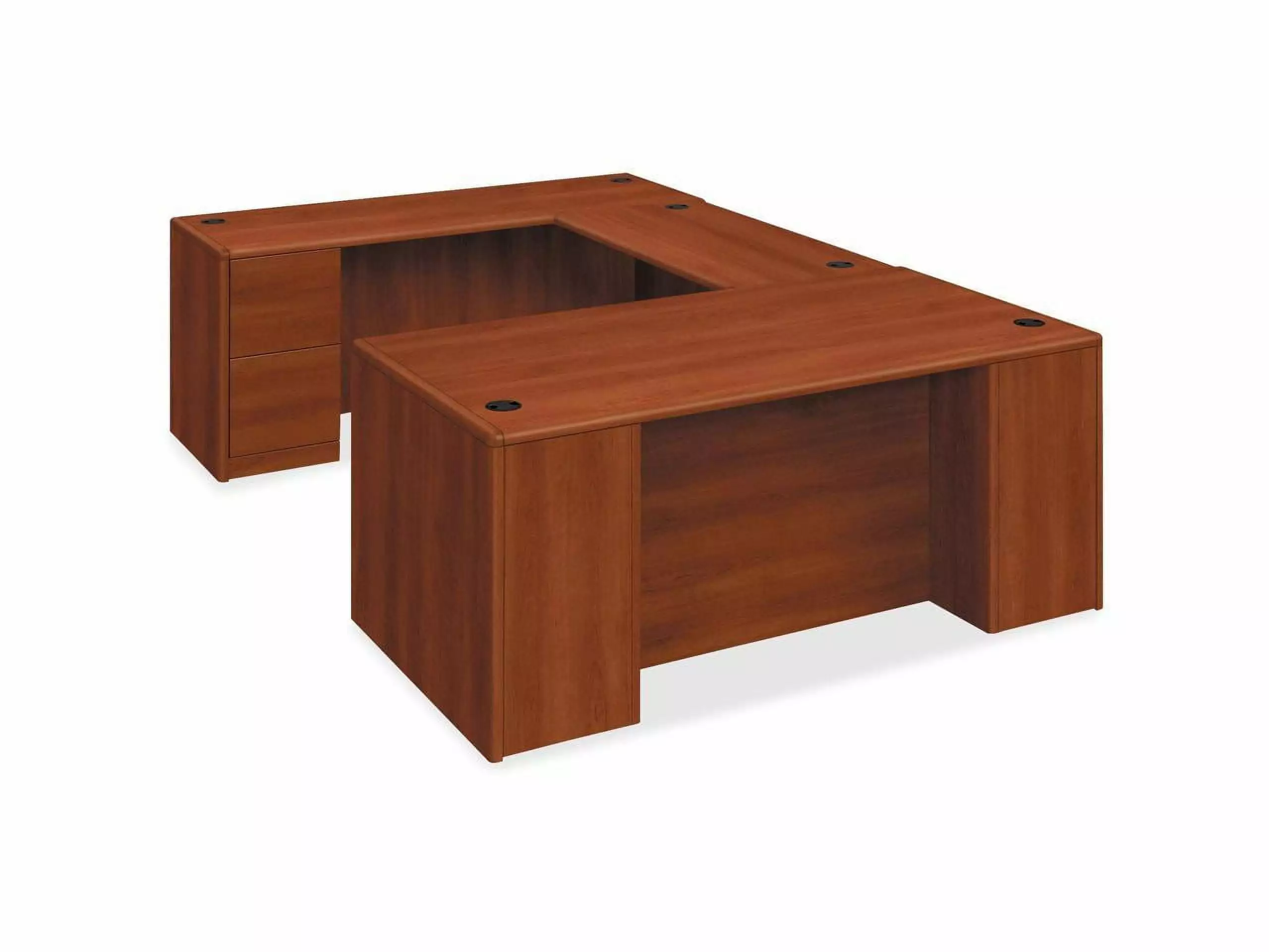 HON 10700 Series Desk 3/4 Height Double Pedestals 72 x 36 x 29 1/2 Cognac