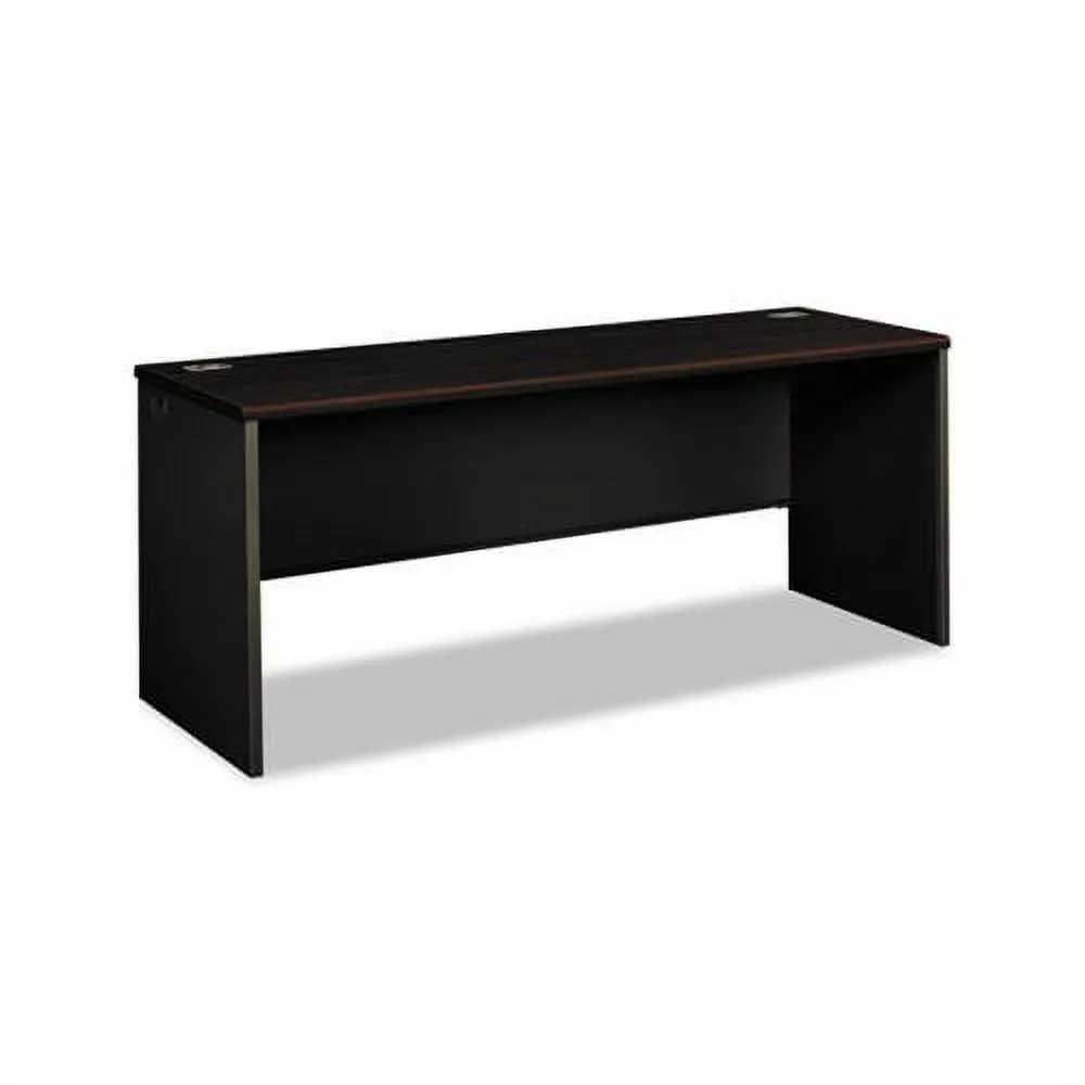 HON 38000 Series Desk Shell 72w x 24d x 29.5h Mahogany Charcoal Office Workstation