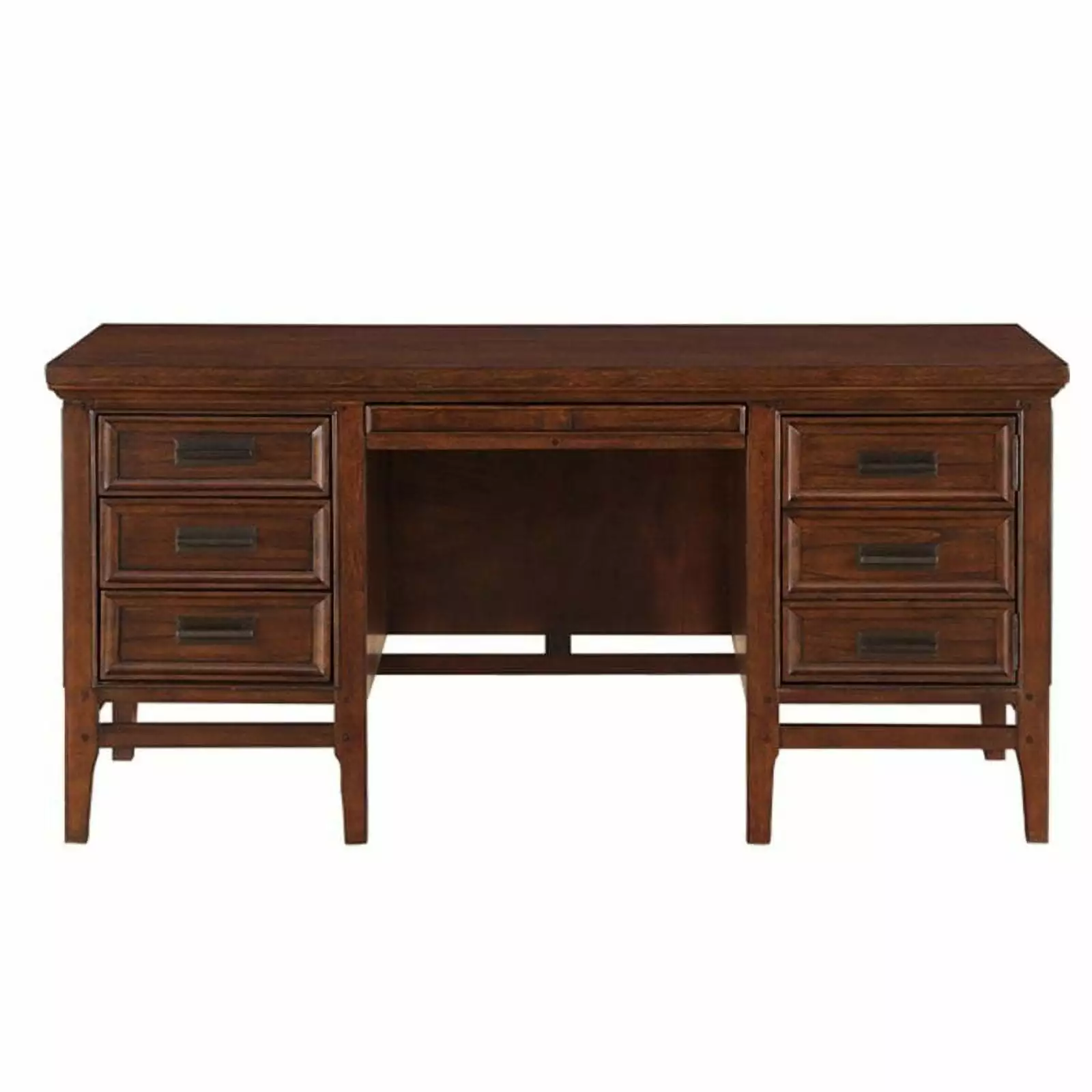 Lexicon Frazier Park Wood Executive Desk Brown Cherry - Professional Office Furniture
