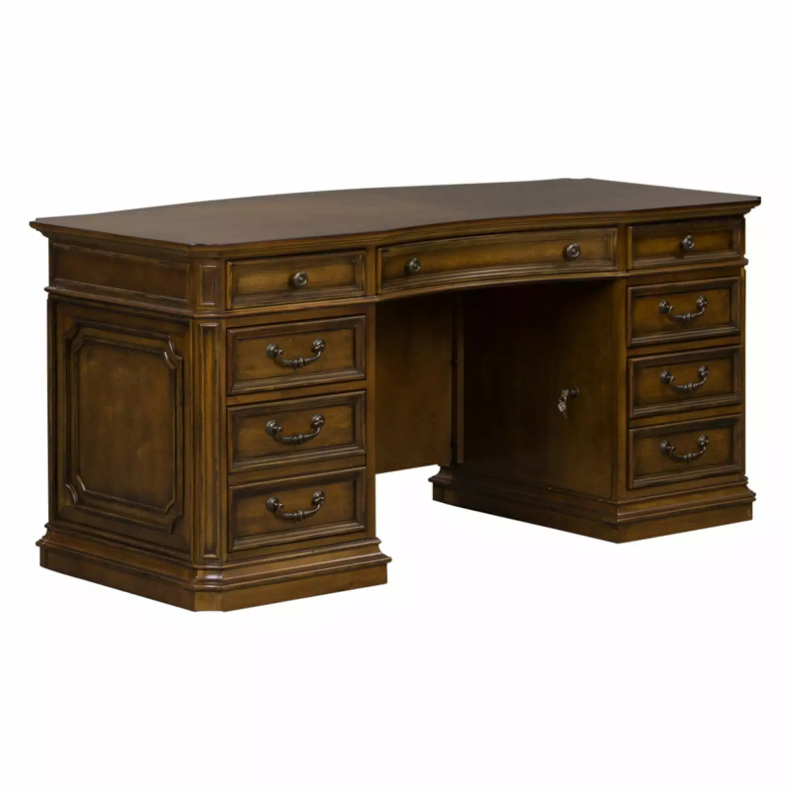 Amelia Medium Brown Jr Executive Desk Compact Spaces Liberty Furniture