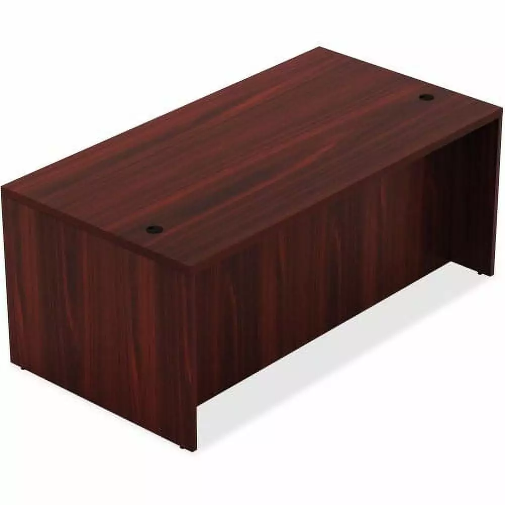 Lorell Chateau Series Mahogany Laminate Desking Table Desk 59x29.5x30 Reeded Edge