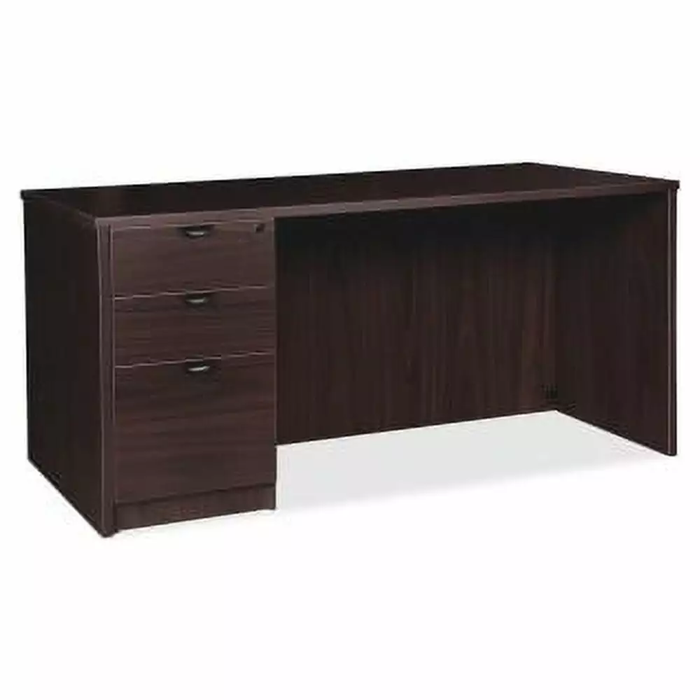 Lorell Prominence 2.0 Espresso Laminate Box/Box/File Left-Pedestal Desk 3-Drawer