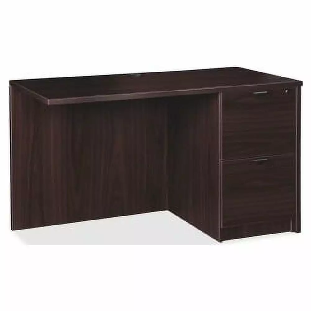 Lorell Prominence 2.0 Espresso Laminate Right Return Desk 2 Drawers - 42 x 24 Inches