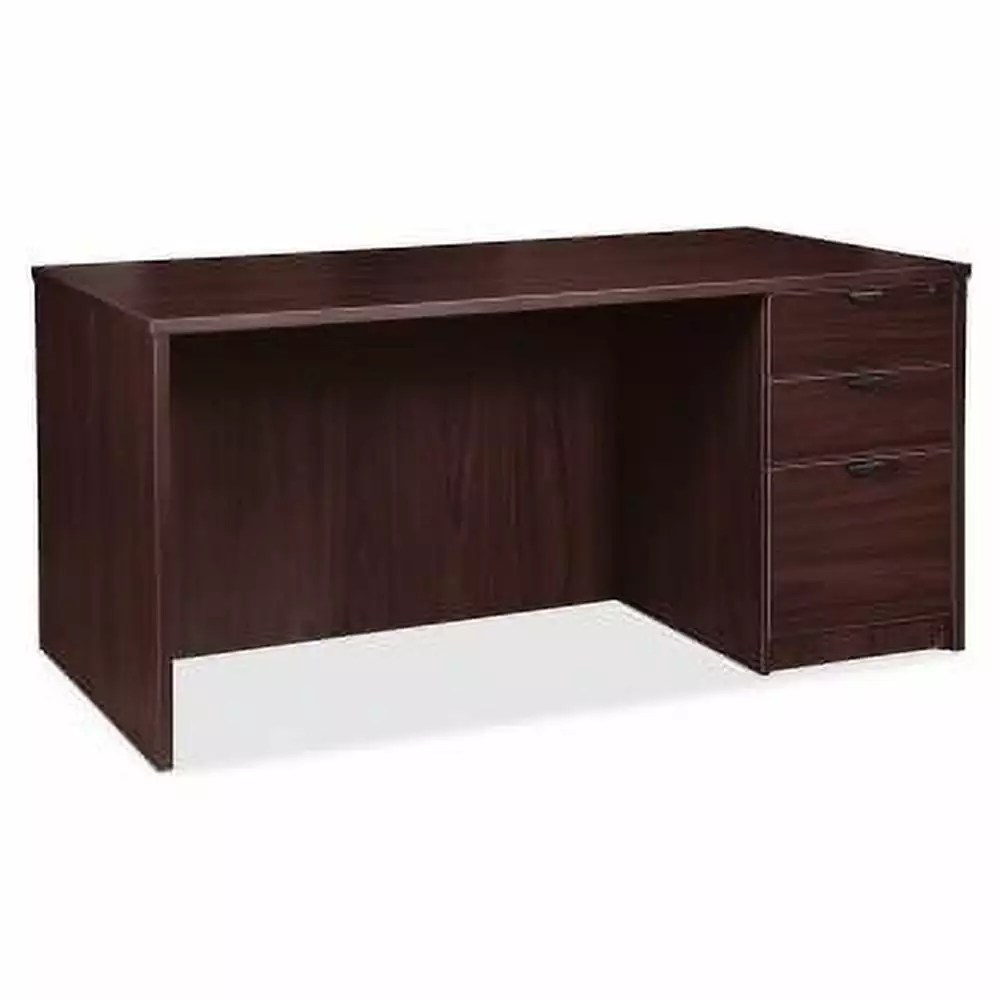 Lorell Prominence 2.0 Espresso Laminate Right-Pedestal Desk 72 x 36 x 29 3 File Drawers
