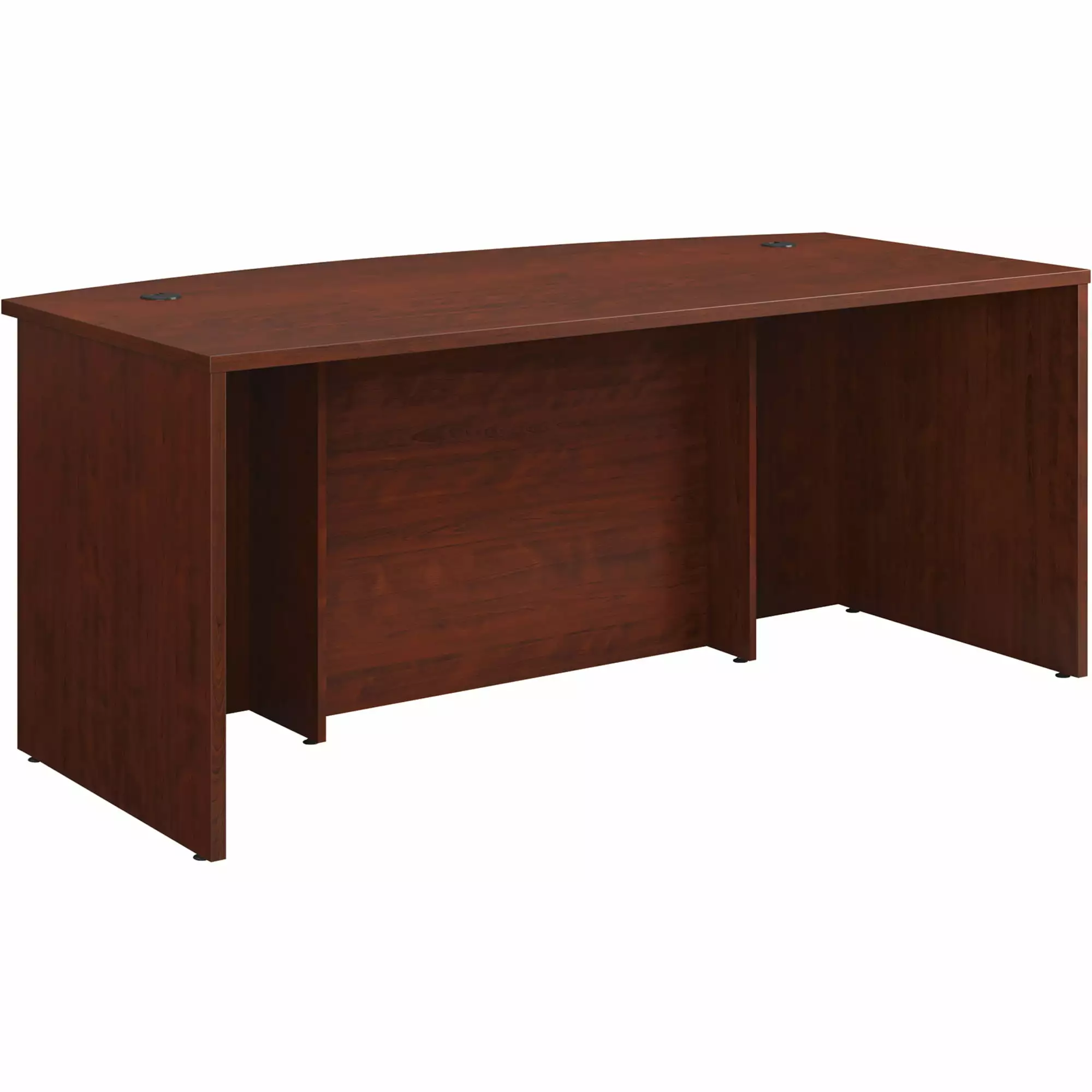 Sauder Affirm 72 x 36 Bowfront Executive Desk Classic Cherry Finish