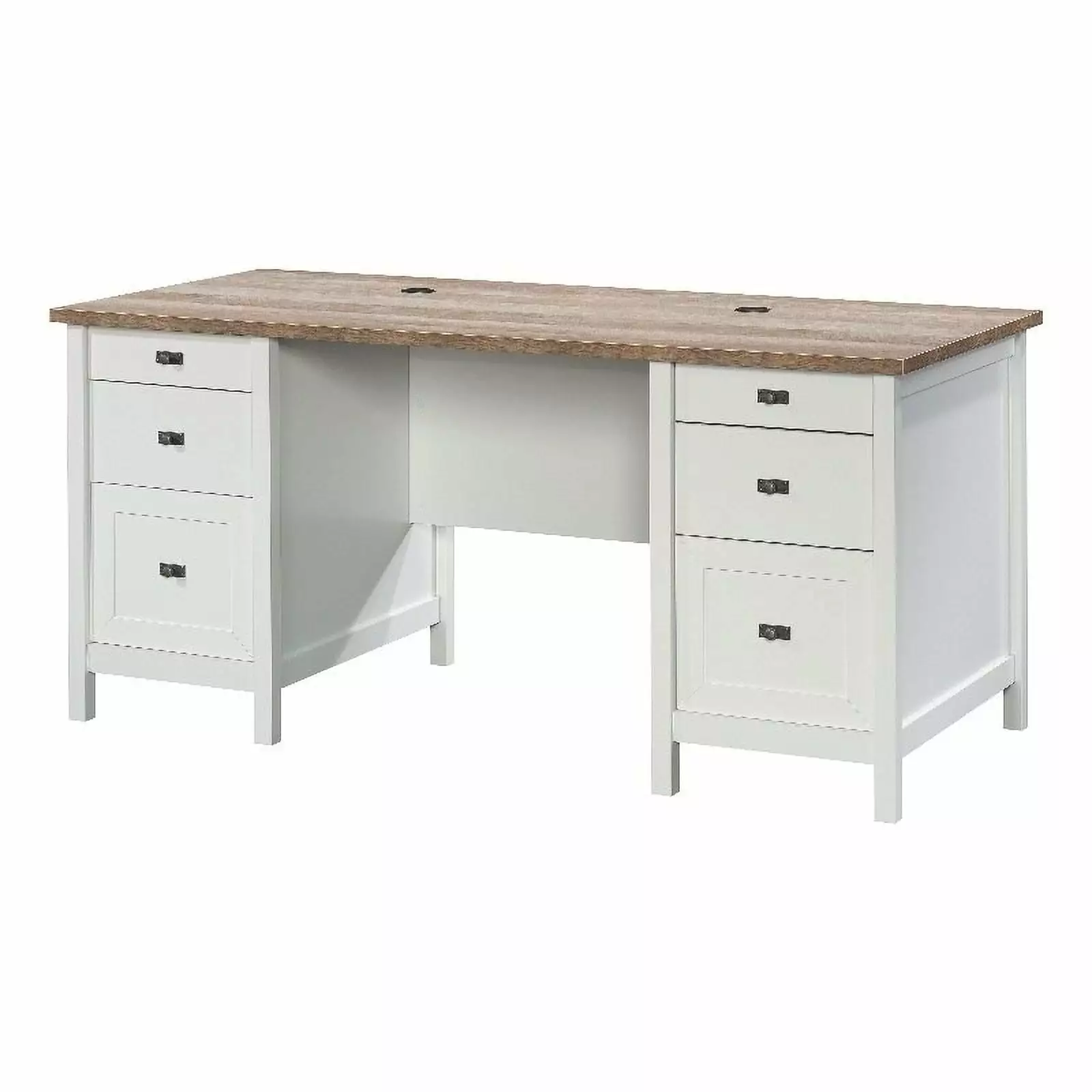 UrbanPro Modern Engineered Wood Executive Desk White Finish