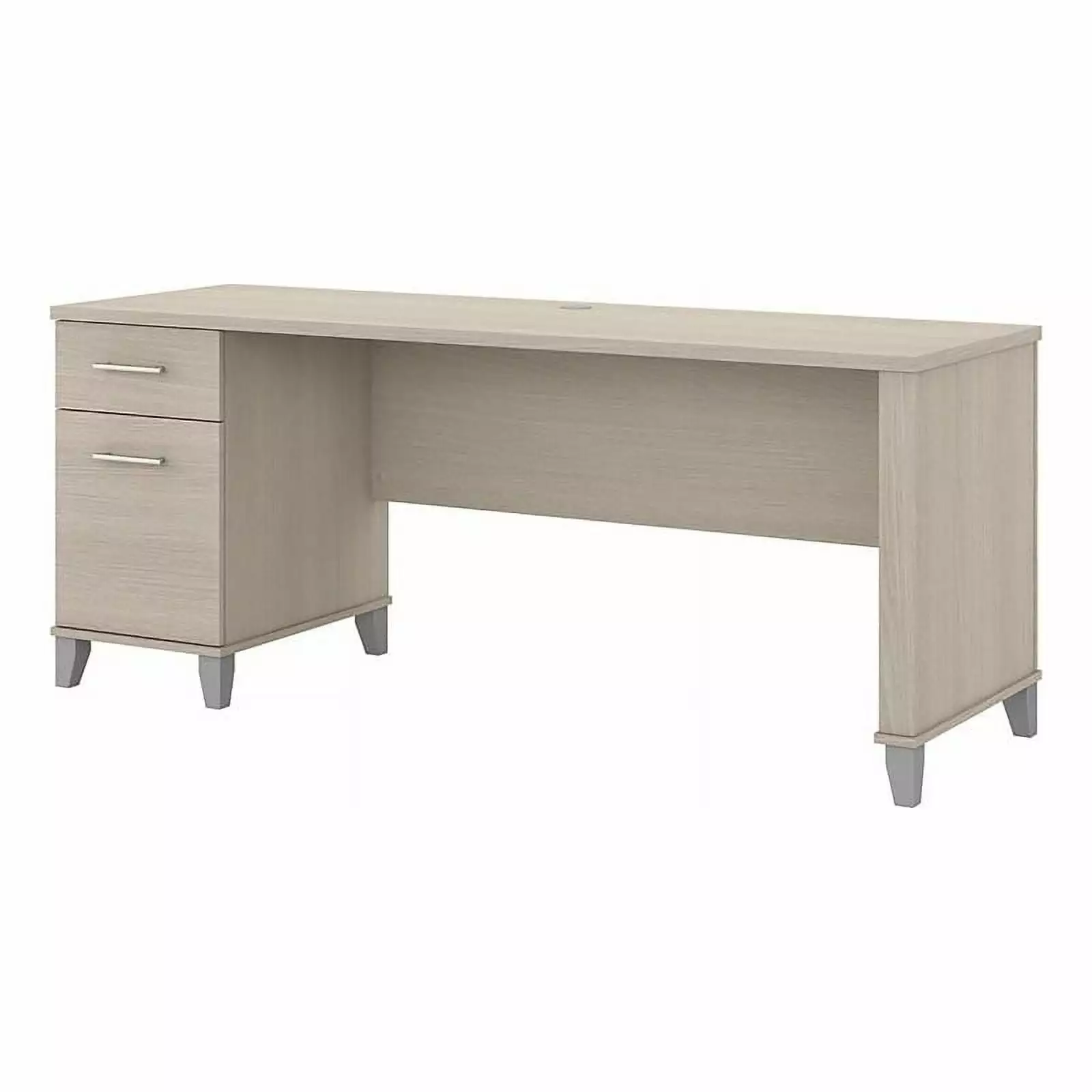UrbanPro 72 Transitional Engineered Wood Office Desk Drawers Sand Oak