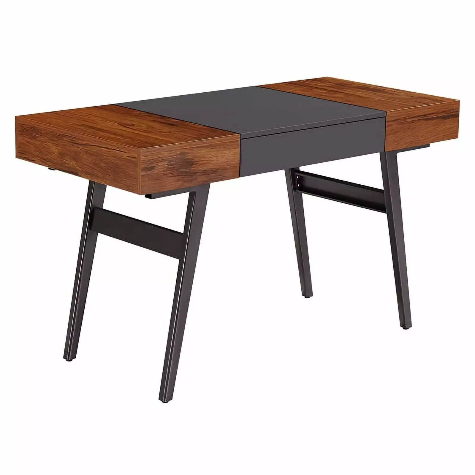 Scranton & Co Engineered Wood Expandable Modern Desk Storage Mahogany Home Office Workstation