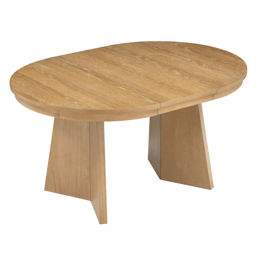 Retro Extendable Dining Table 16 Inch Middle Leaf Dining Room Space Saving rnb