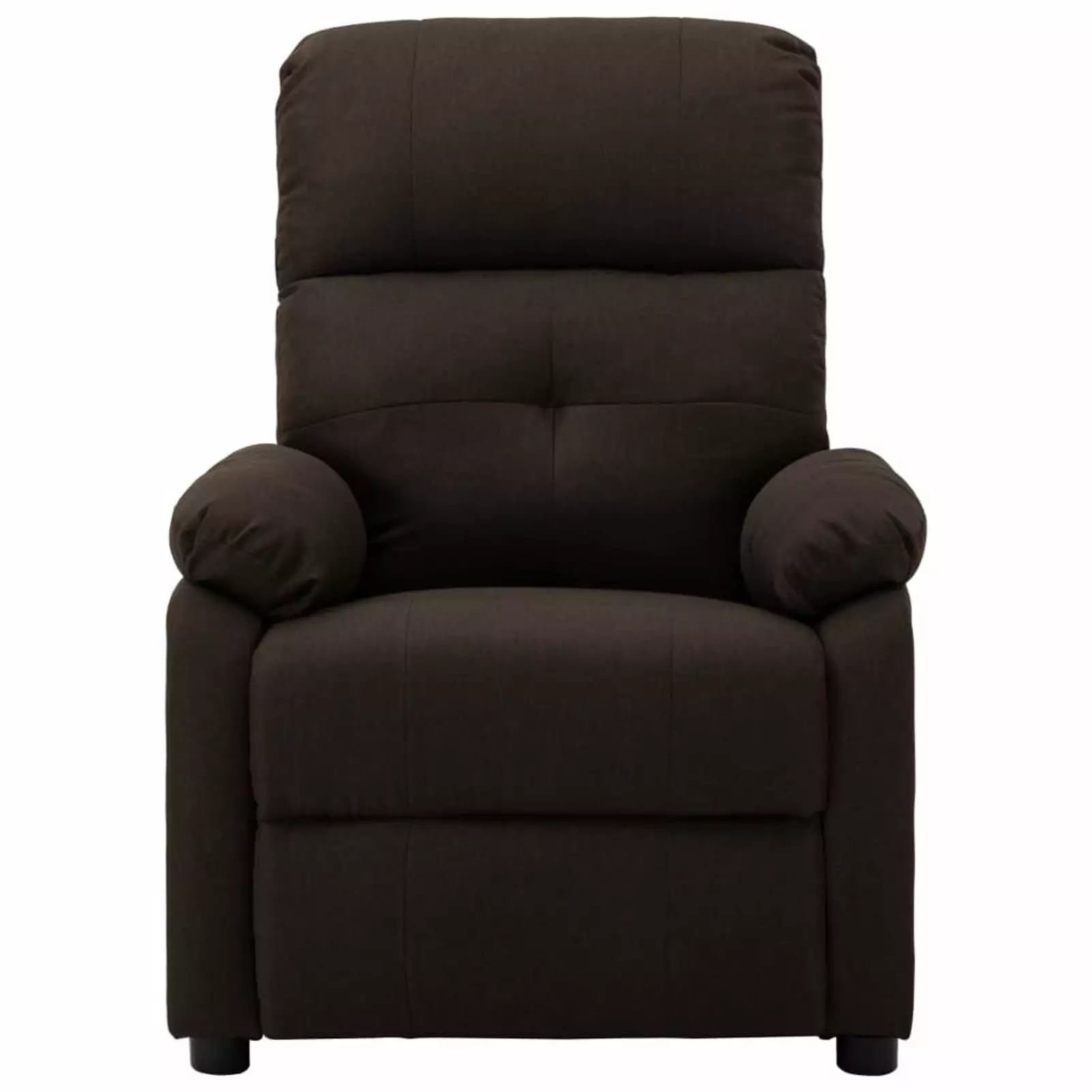 Suzicca Massage Recliner Dark Brown Fabric Comfortable Living Room Reclining Chair ammoon