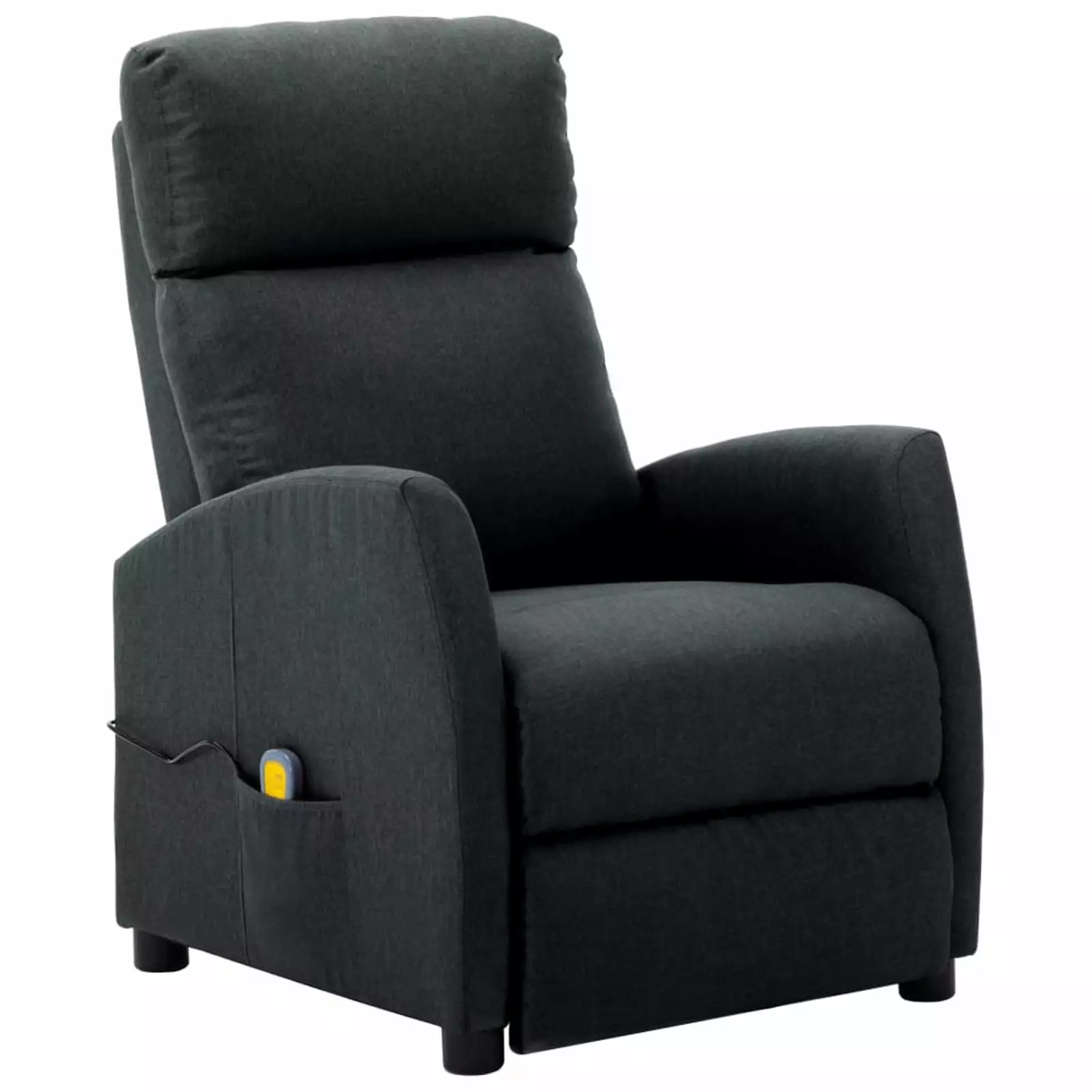 Massage Recliner Dark Gray Fabric Comfortable Living Room Reclining Chair Htovila