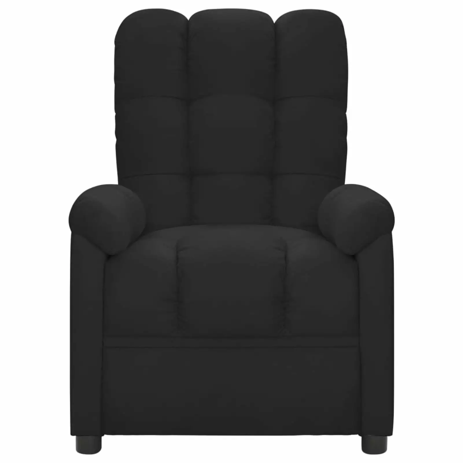 Suzicca Recliner Black Fabric Comfortable Living Room Chair Adjustable Backrest ammoon