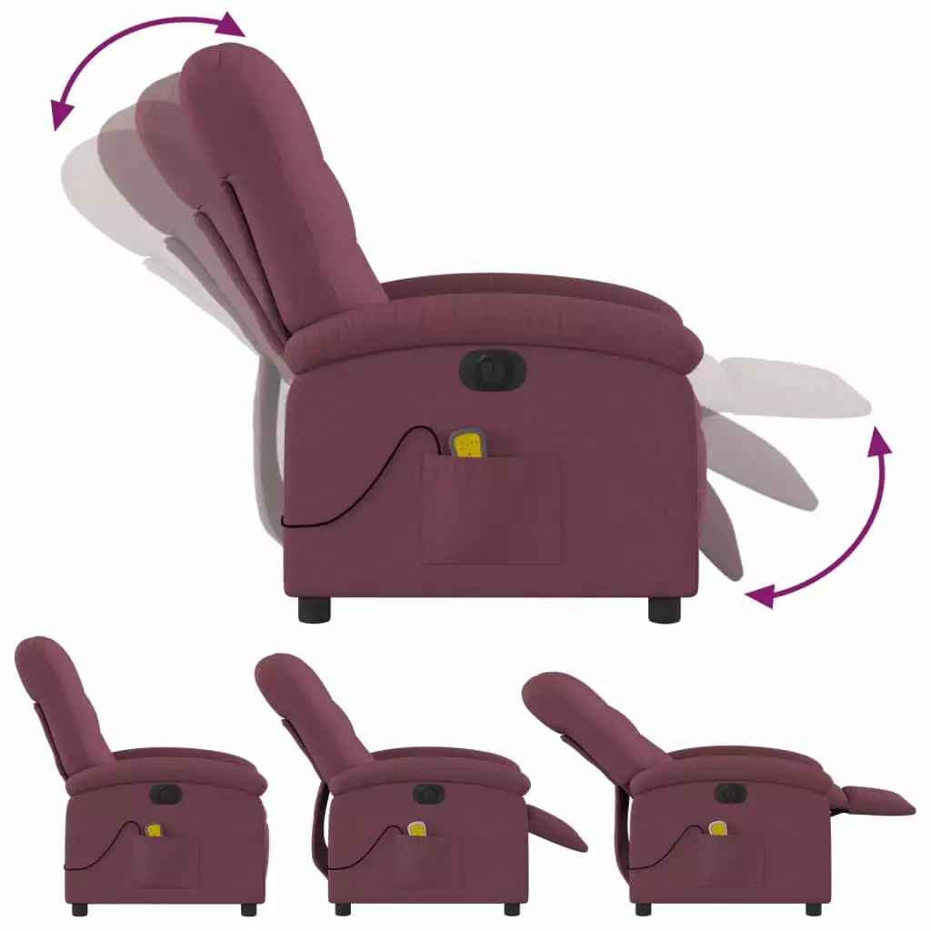 Andoer Fabric Recliner Chair Purple