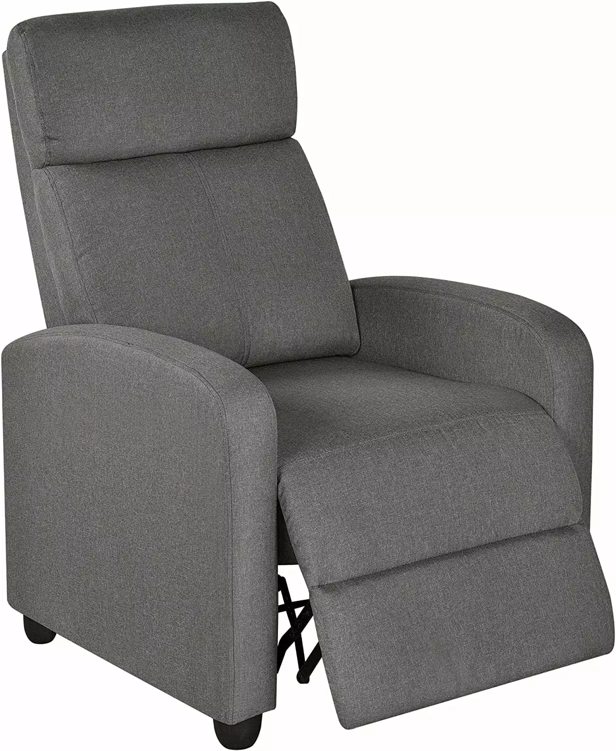 Elegant Fabric Recliner Sofa Pocket Spring Living Room Bedroom Home Theater Light Grey