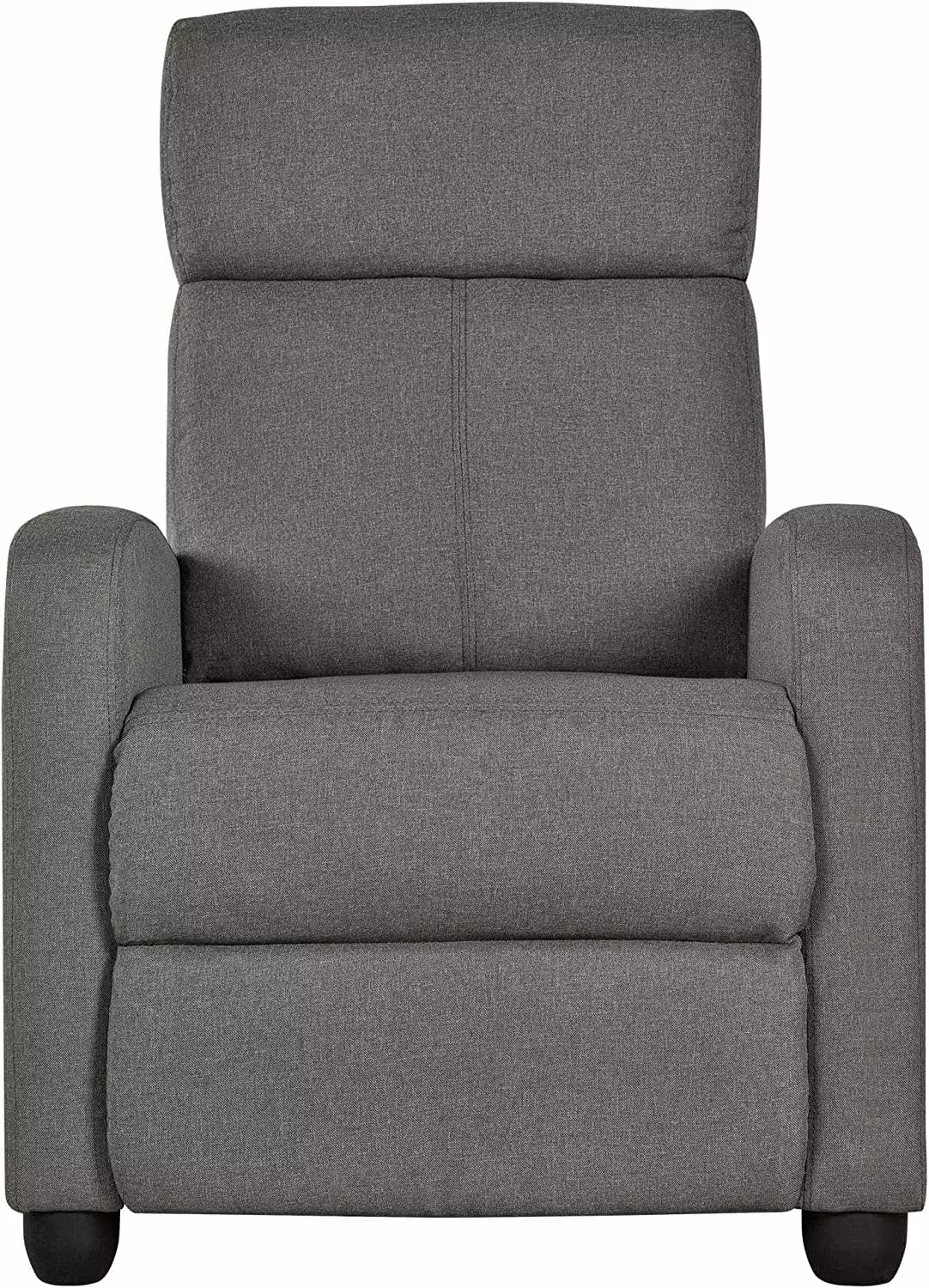 Elegant Home Theater Seating Fabric Recliner Chair Modern Single Living Room Reclining Sofa Pocket Spring Gray