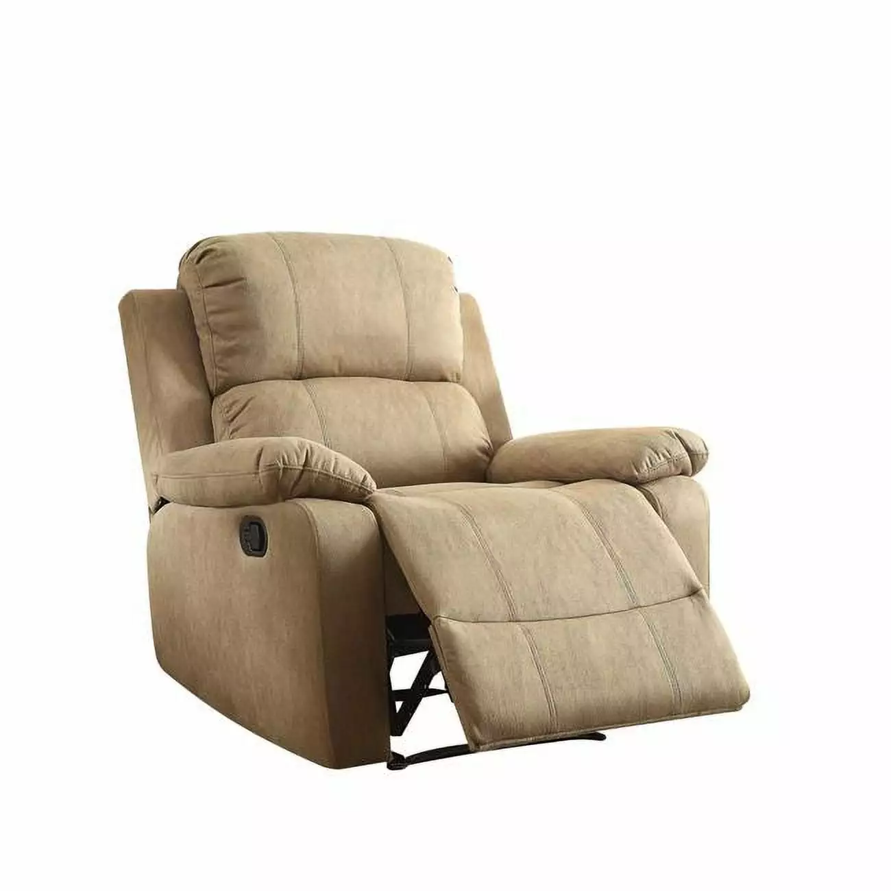 HomeRoots Decor 38-inch Brown Polished Microfiber Fabric Recliner Living Room