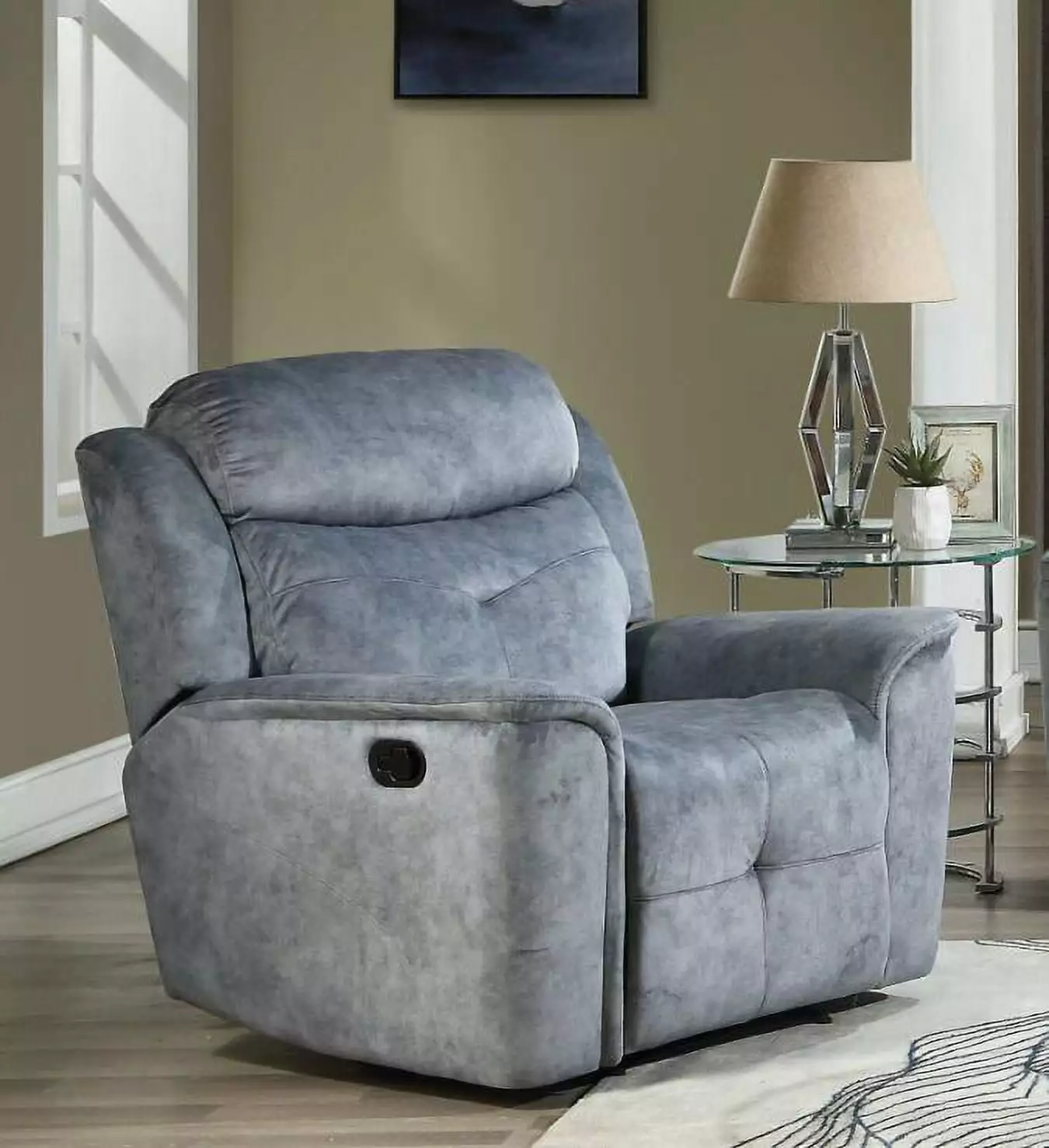 ACME Mariana Fabric Recliner Silver Gray Living Room JY