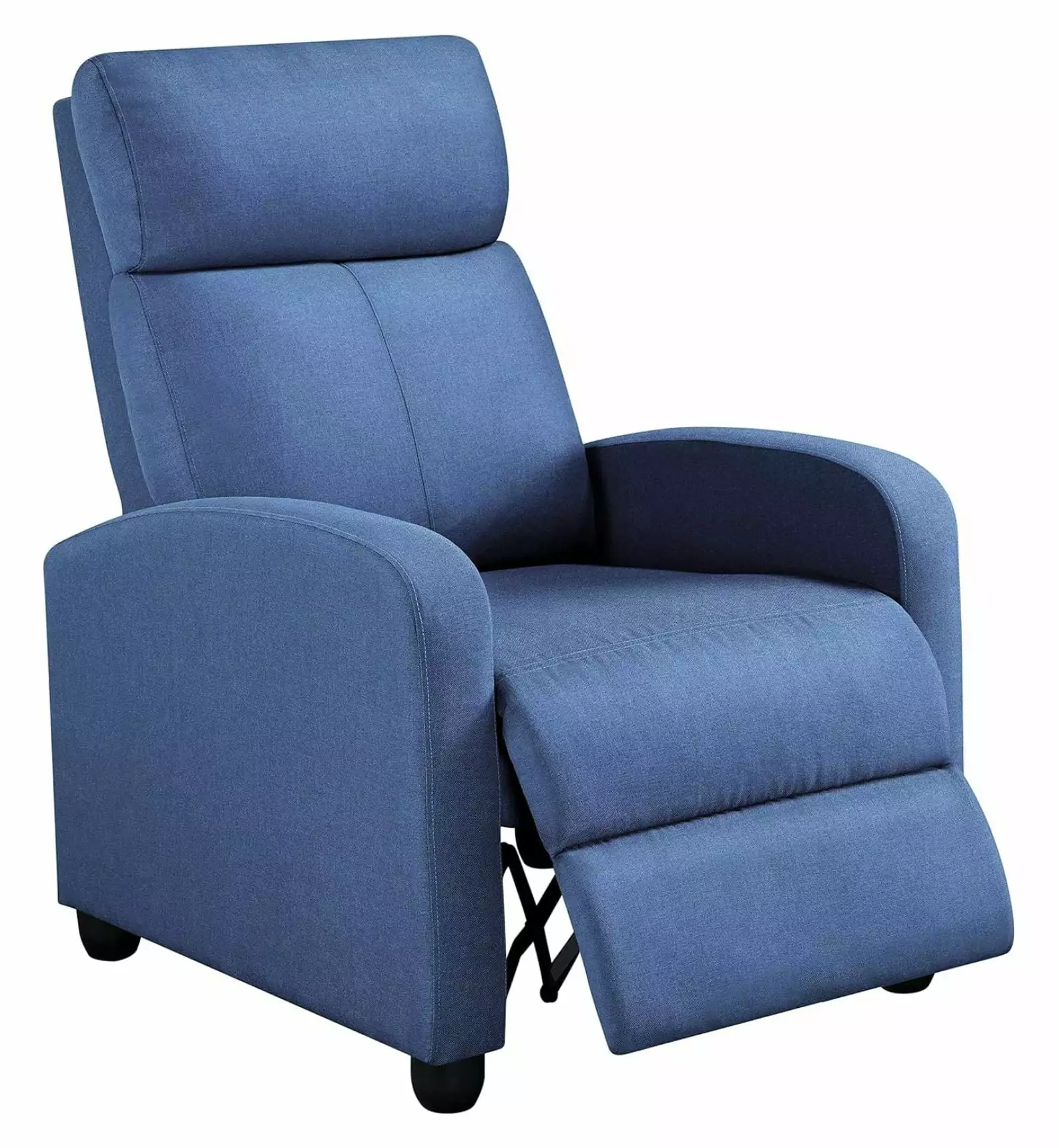 Superwum Fabric Recliner Sofa Push Back Recliner Chair Adjustable Modern Single Reclining Chair Upholstered Sofa Pocket Sp...