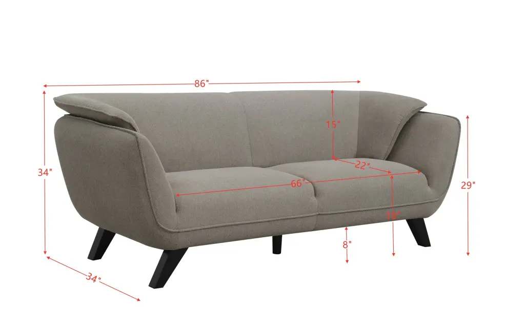 Nayeli Sofa Brown Linen Upholstered Living Room Furniture LV02368 acme onsite store