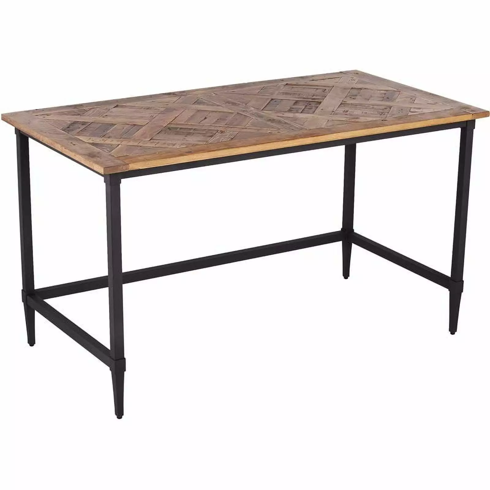 UrbanPro Farmhouse Reclaimed Wooden Writing Desk Natural Black Vintage Style Desk