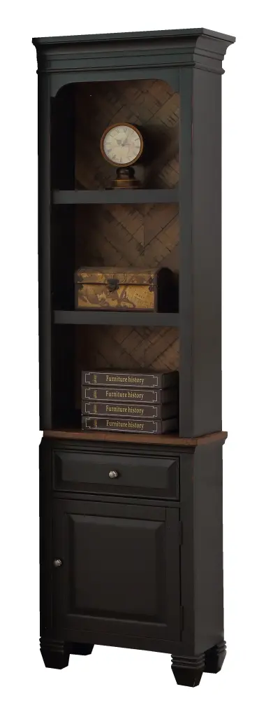 Brighton Right Pier No Assembly Required Heirloom Black Finish 3/4 Shelf bridgevine home