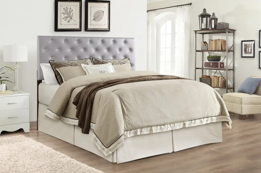 Super Nova G0134 Qhb Queen Bed Light Grey Light Grey Foam Pu glory furniture