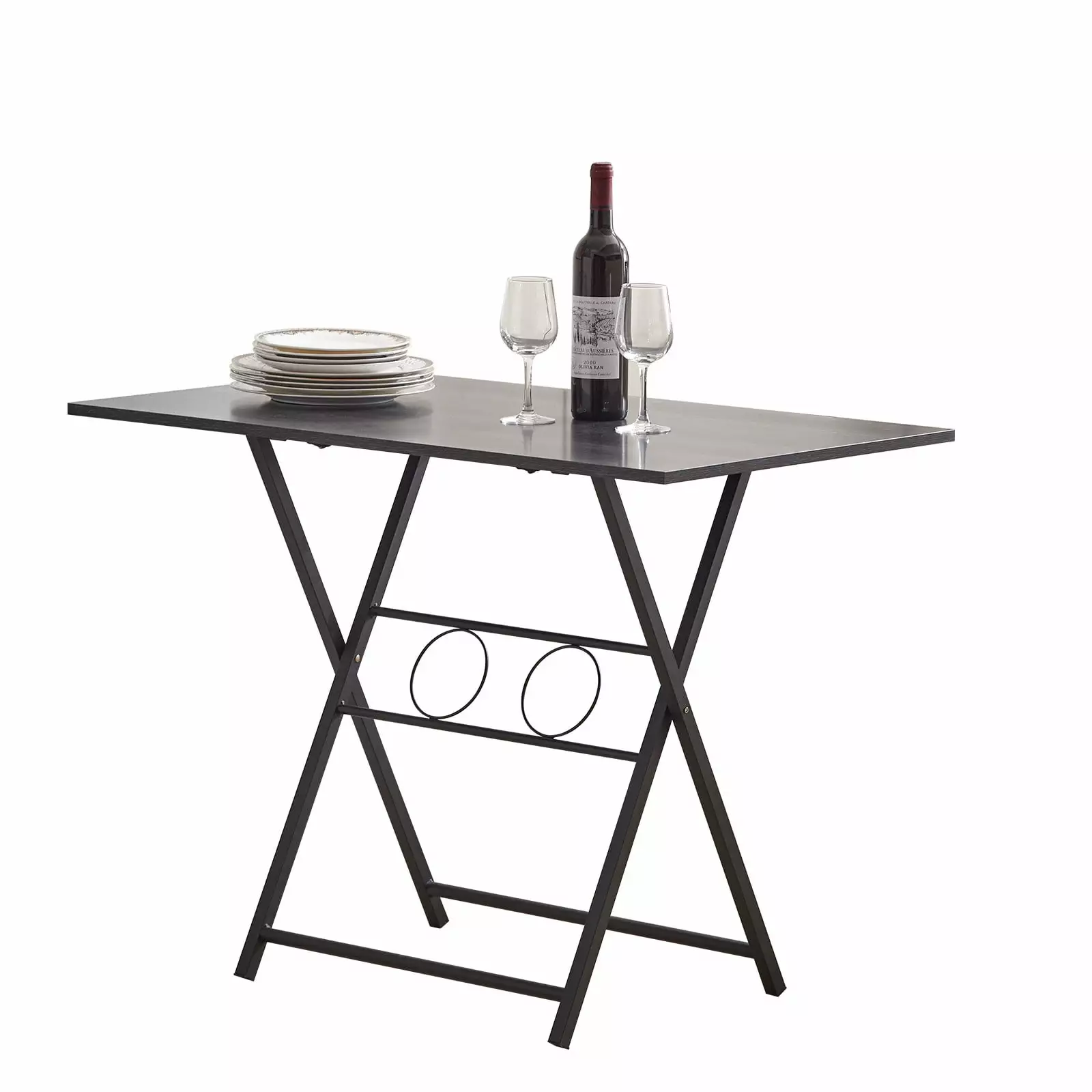 DLPIN Foldable Desk Small Spaces Multifunctional Computer Table No Assembly Required